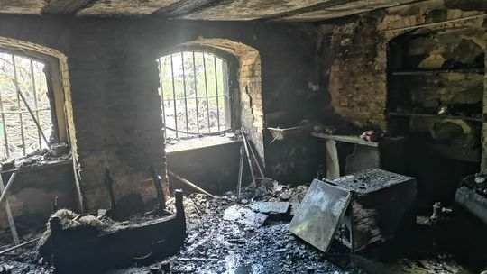 Pożar domu w Łupowie