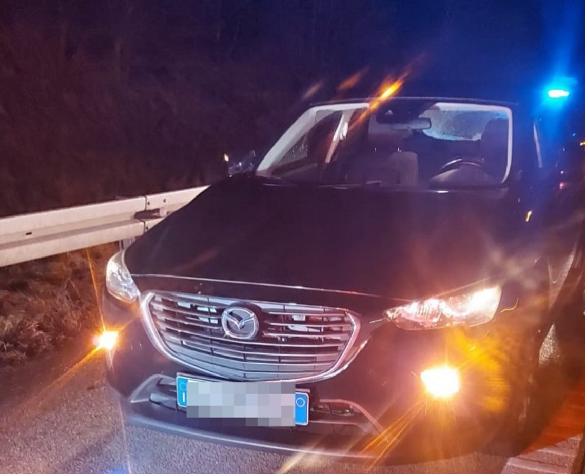 Mazda odzyskana zaraz po kradzieży