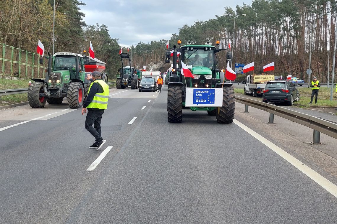 Protest rolników na przejściu granicznym